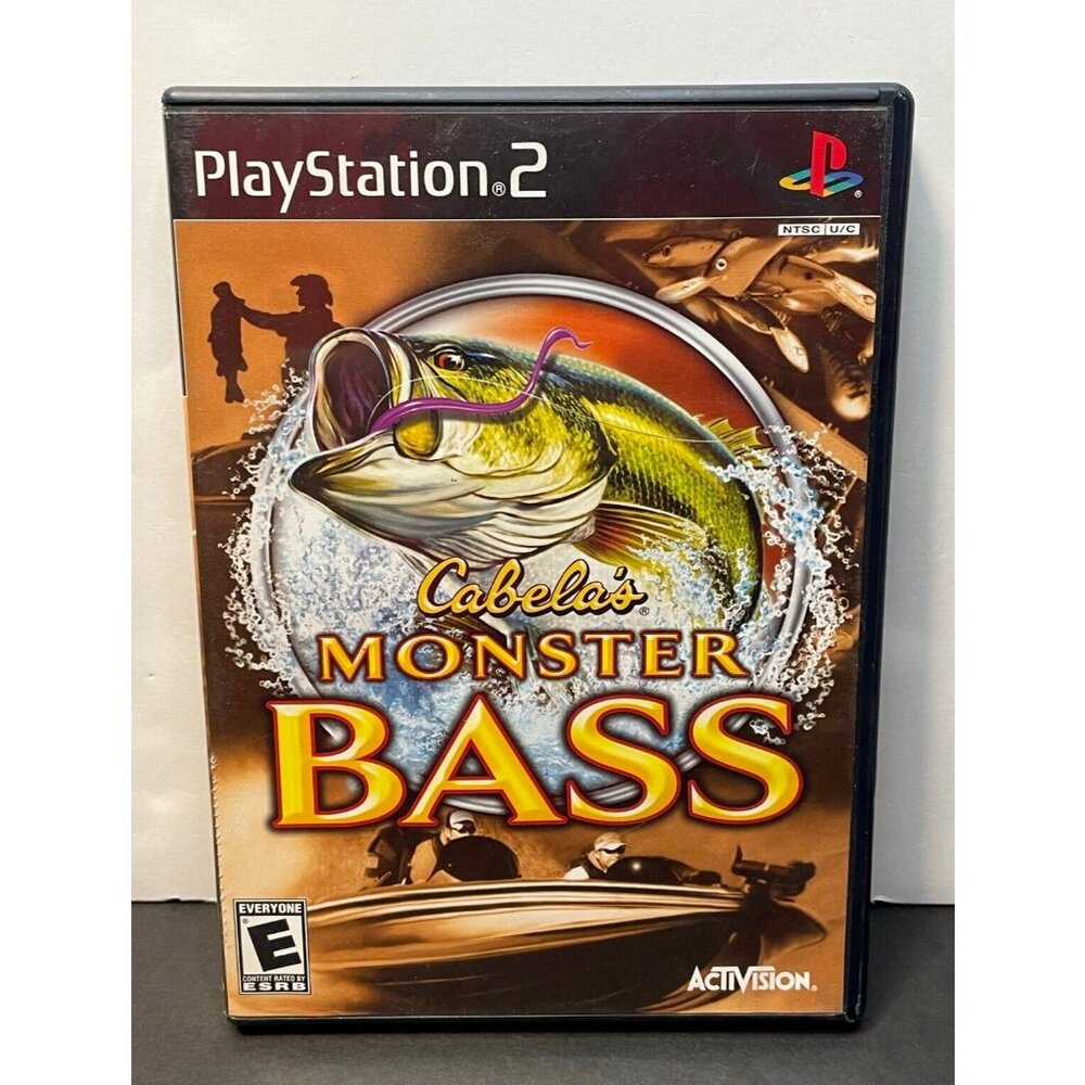 Cabela's Monster Bass PS2 Sony PlayStation 2 2007 sports fishing fish